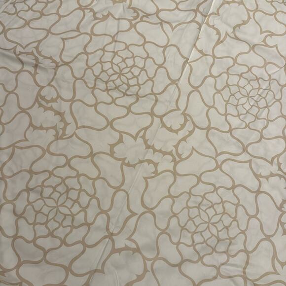 Marimekko tan and white cotton shower curtain - Picture 1 of 3